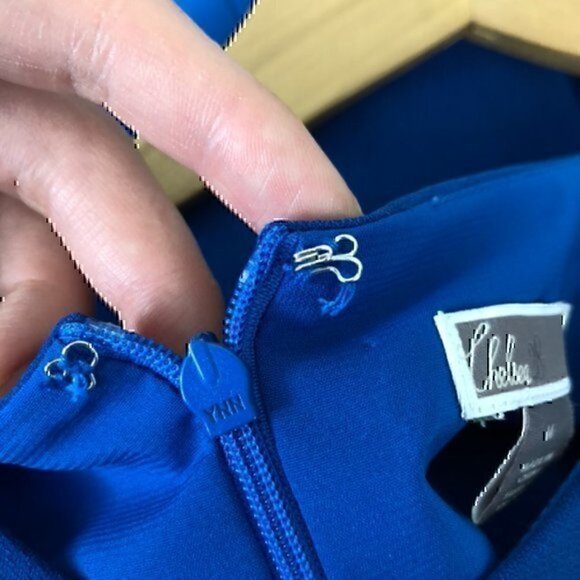 CHELSEA28 Cutout Fit & Flare Dress Royal Blue Sleeveless Mini Party Wedding M - Picture 9 of 9